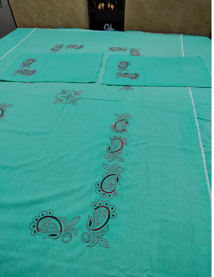 BED COVER ( LIGHT GREEN)