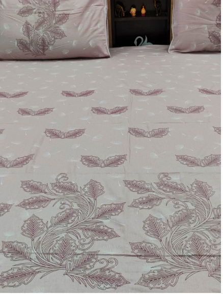 BED COVER KING SIZE ( LIGHT VIOLET)