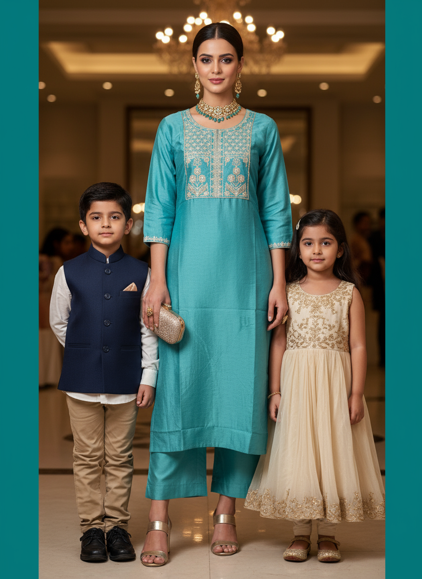 STICHED KURTIES CASUAL(SKY BLUE)