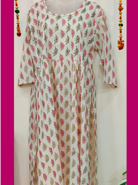 STICHED KURTIES CASUAL (IVORY NYARA)