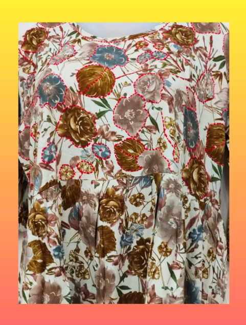 STICHED KURTIES CASUAL (FLORALBROWN)