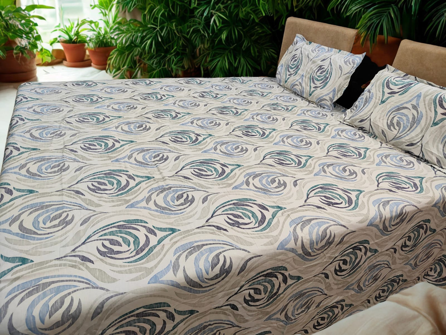PRINTED BEDSHEET WHITE