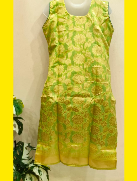 FESTIVE COLLECTION STITCHED KURTEES(PASHMINA LIGHT GREEN/DHANI)