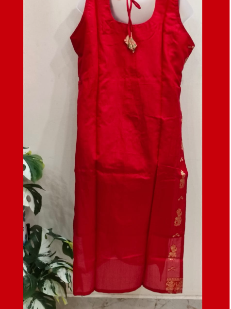 FESTIVE COLLECTION STITCHED KURTEES(BALUCHORY RED)