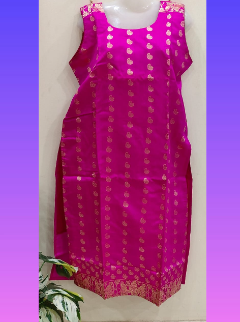 FESTIVE COLLECTION STITCHED KURTEES(BANARASI RANI PINK)