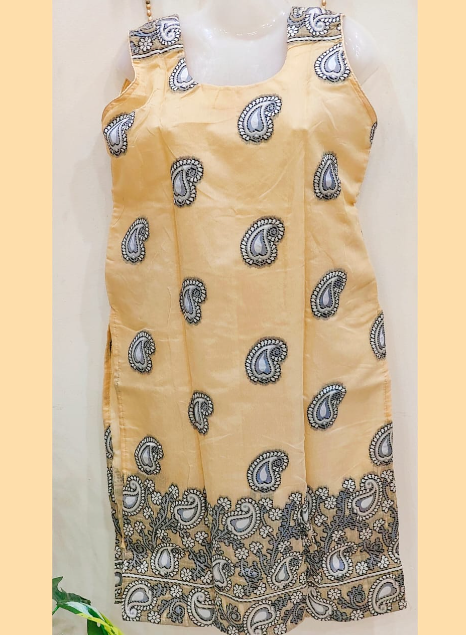 FESTIVE COLLECTION STITCHED KURTEES( BEIGE KANTHA)