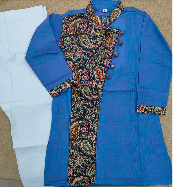 KURTA SET FOR KID (BLUE KALAMKARI)