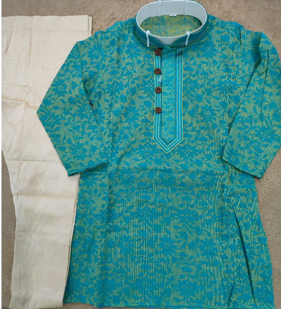KURTA SET FOR KIDS (BLUE GREEN)