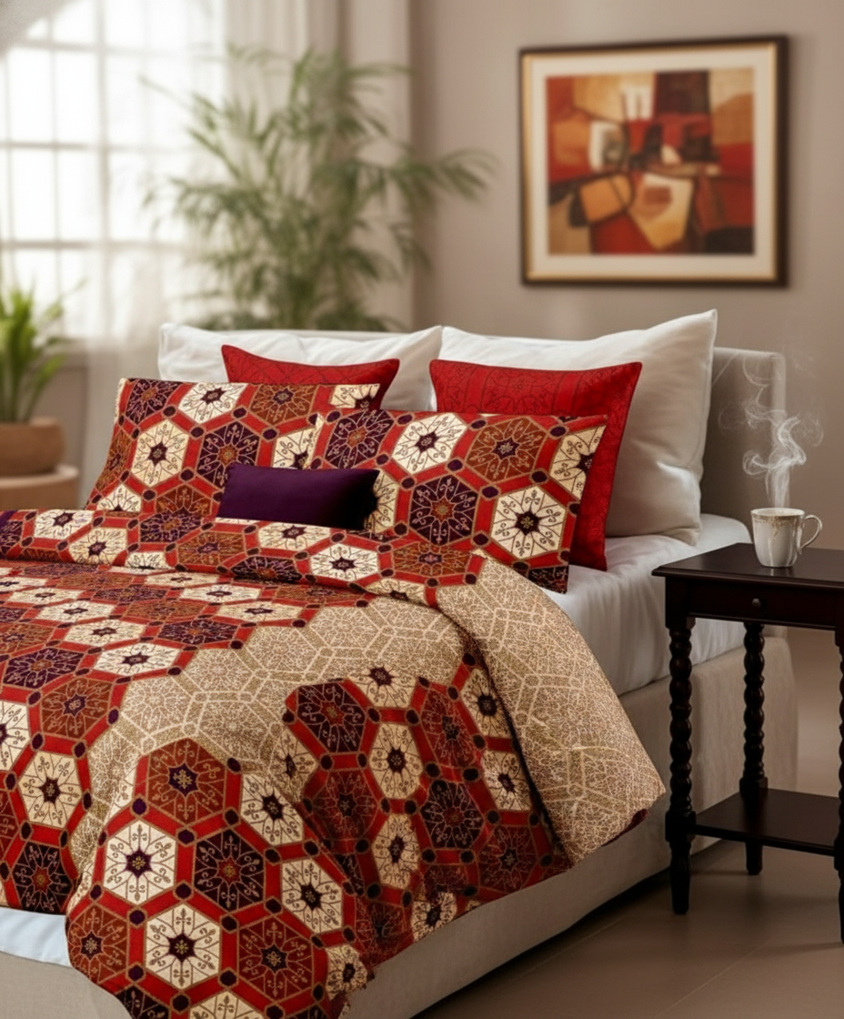 PRINTED BEDSHEET RED