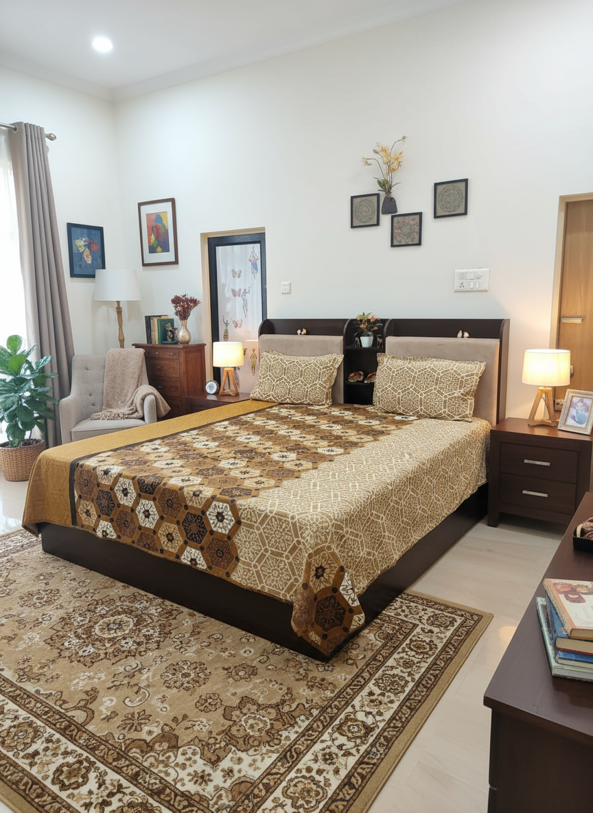 PRINTED BEDSHEET BROWN