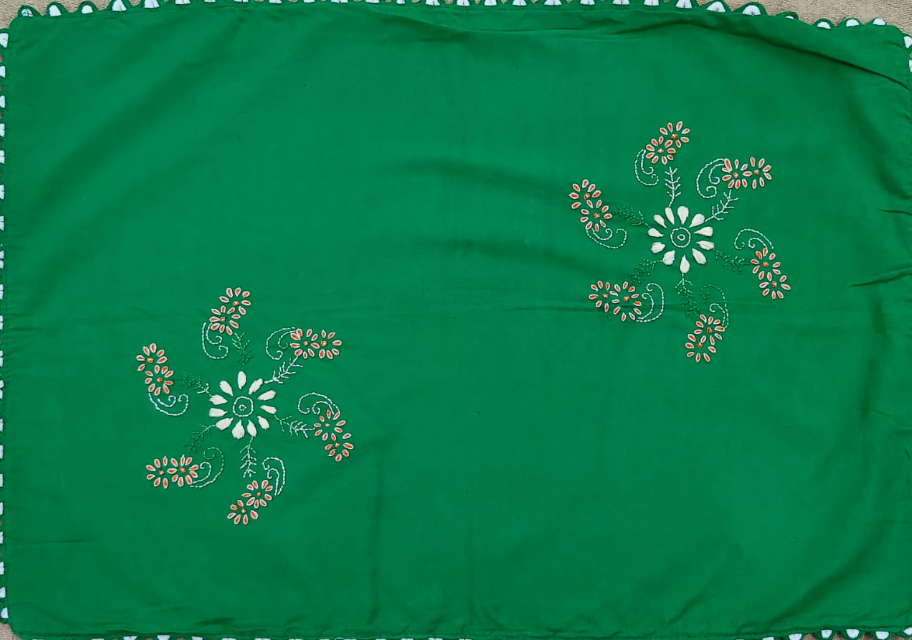 PILLOW CASES GREEN FLORAL