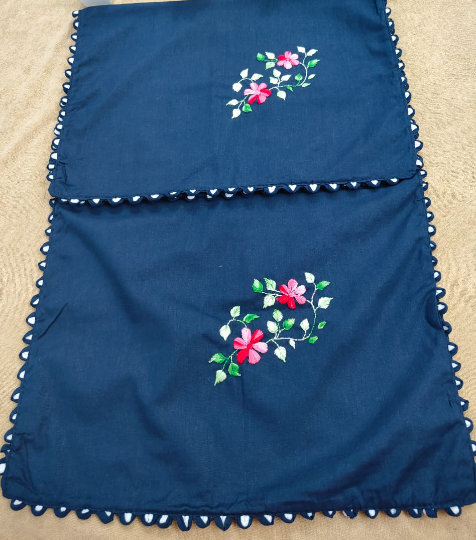 PILLOW CASES NAVY BLUE