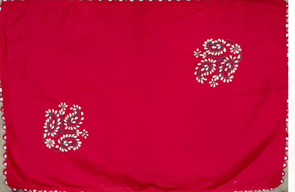 PILLOW CASES RED FLORAL