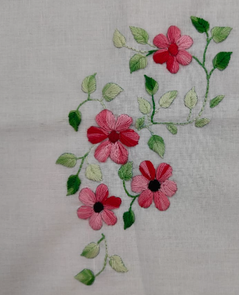 PILLOW CASES WHITE FLORAL