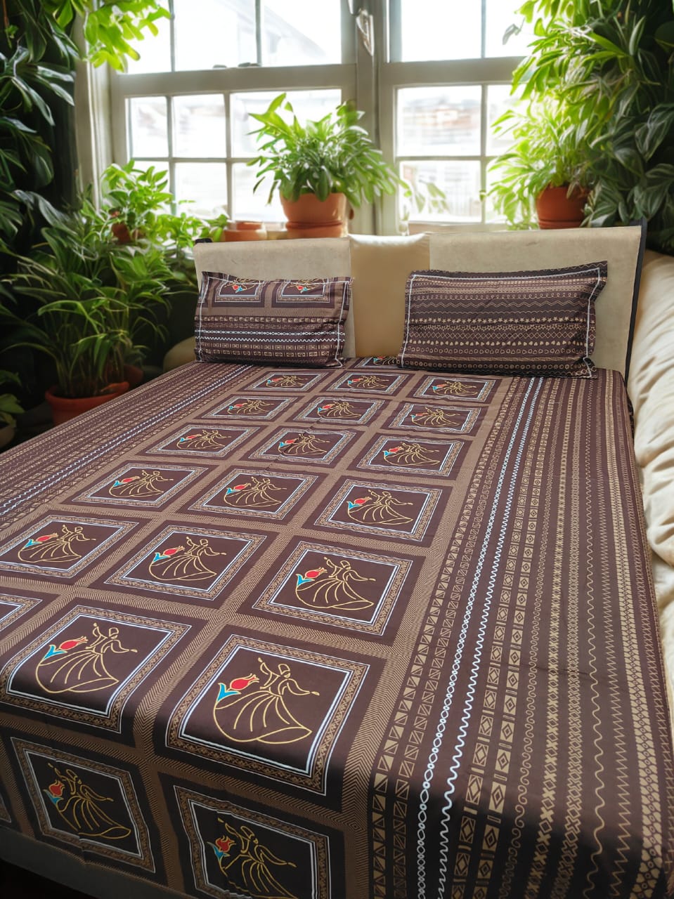 PRINTED BEDSHEET BROWN
