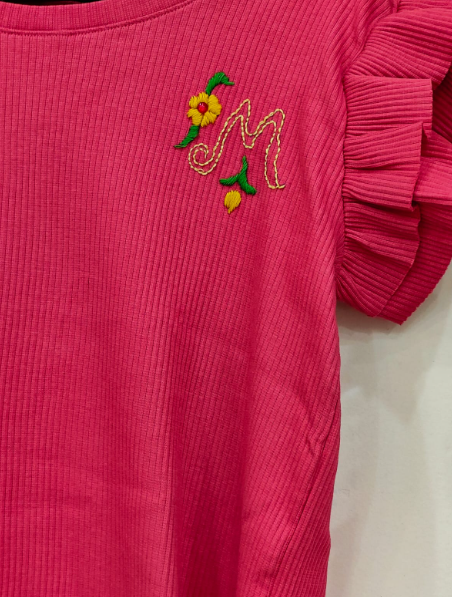 SHORT SLEEVED T- SHIRT(MAUVE M)
