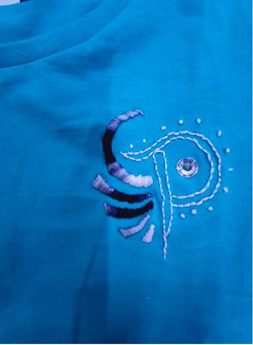 SHORT SLEEVED T-SHIRT(BLUE P)