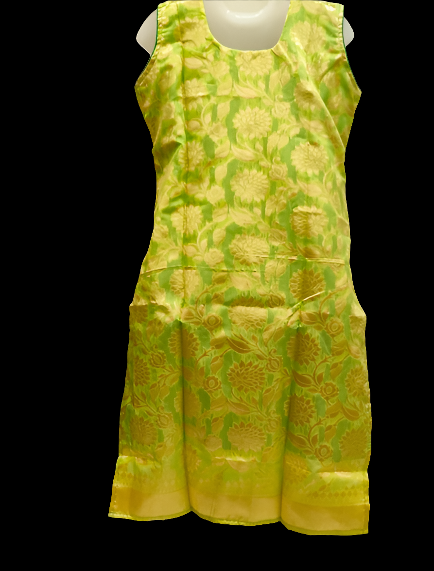 FESTIVE COLLECTION STITCHED KURTEES(PASHMINA LIGHT GREEN/DHANI)