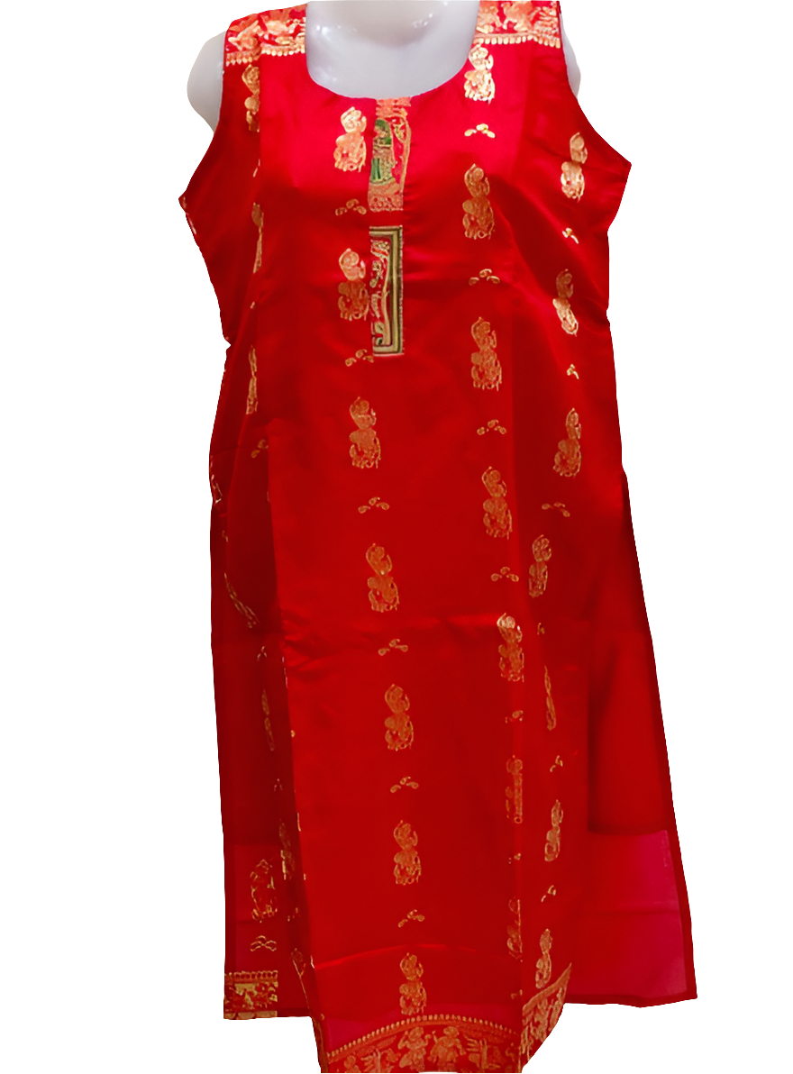 FESTIVE COLLECTION STITCHED KURTEES(BALUCHORY RED)