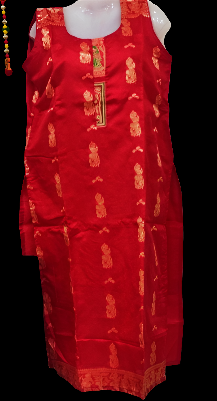 FESTIVE COLLECTION STITCHED KURTEES(BALUCHORY RED)