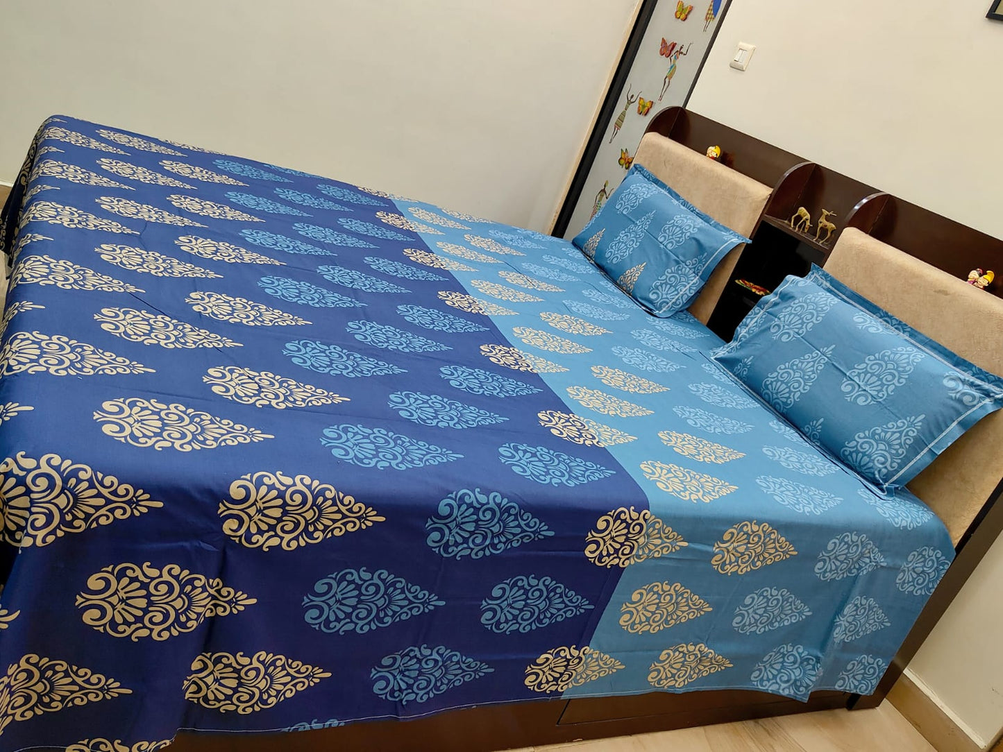 PRINTED BEDSHEET BLUE