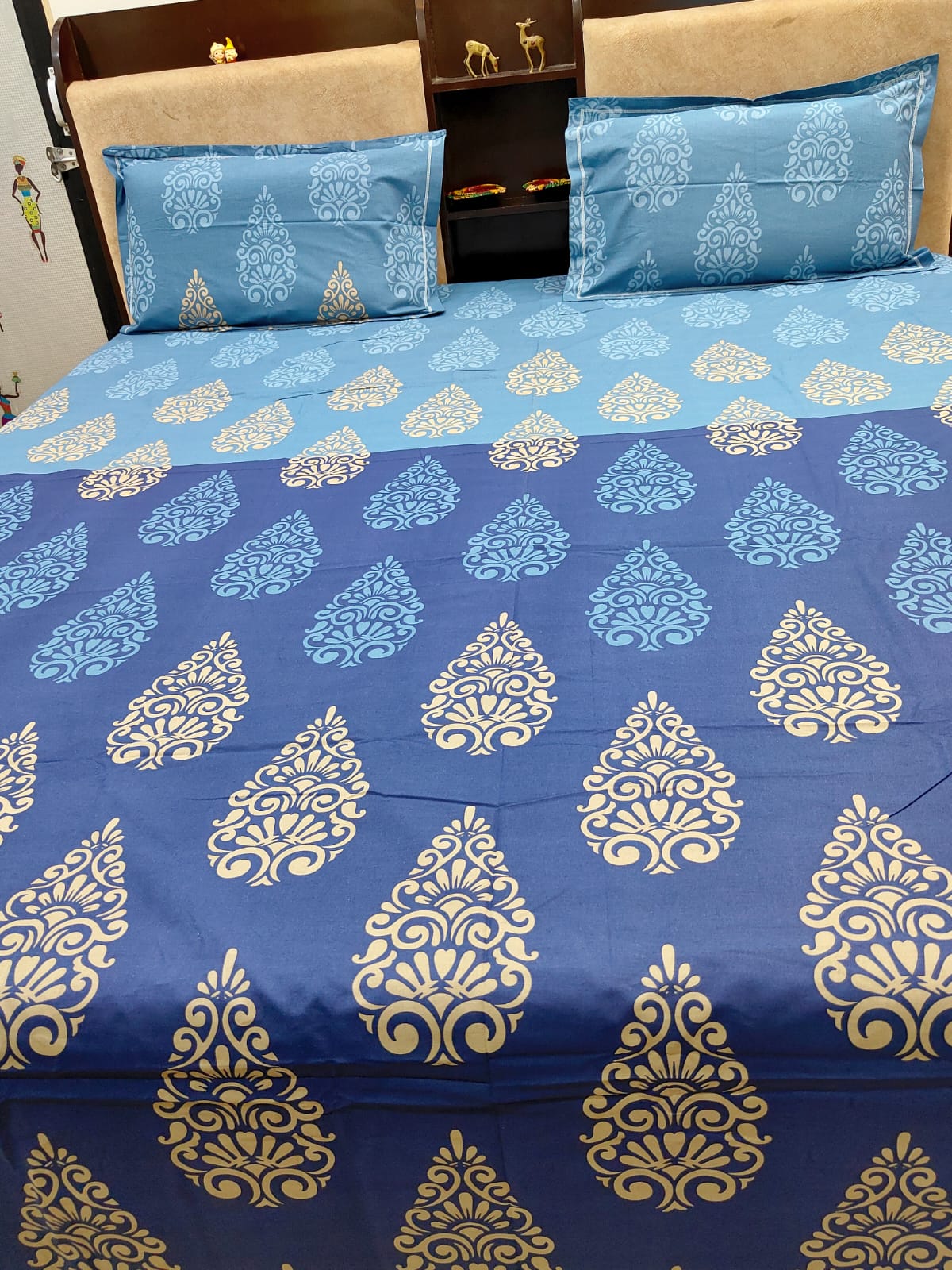 PRINTED BEDSHEET BLUE