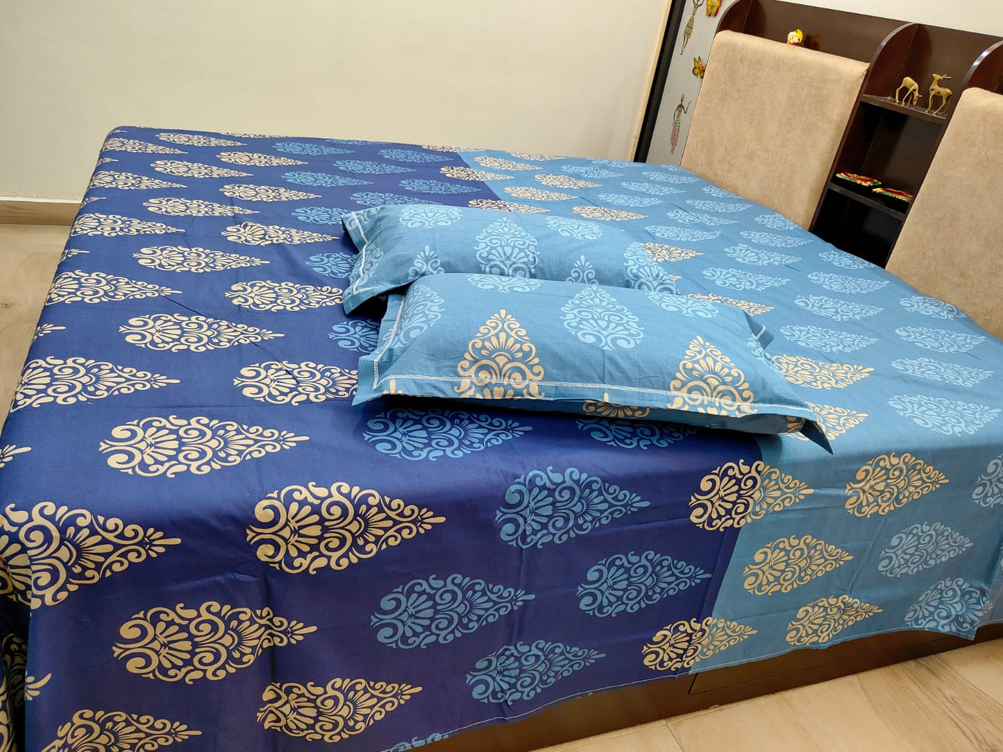 PRINTED BEDSHEET BLUE