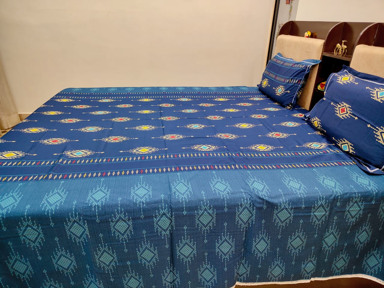 PRINTED BEDSHEET BLUE