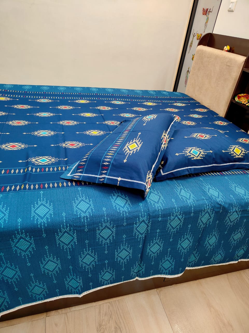 PRINTED BEDSHEET BLUE