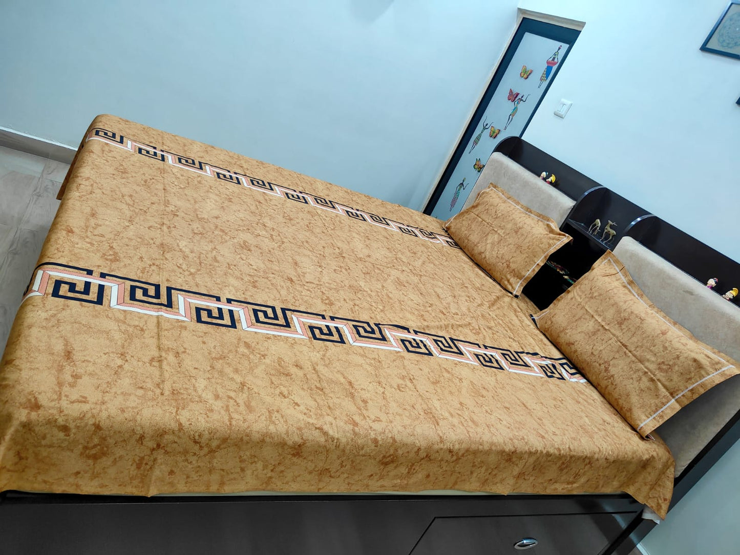 PRINTED BEDSHEET MUSTARD