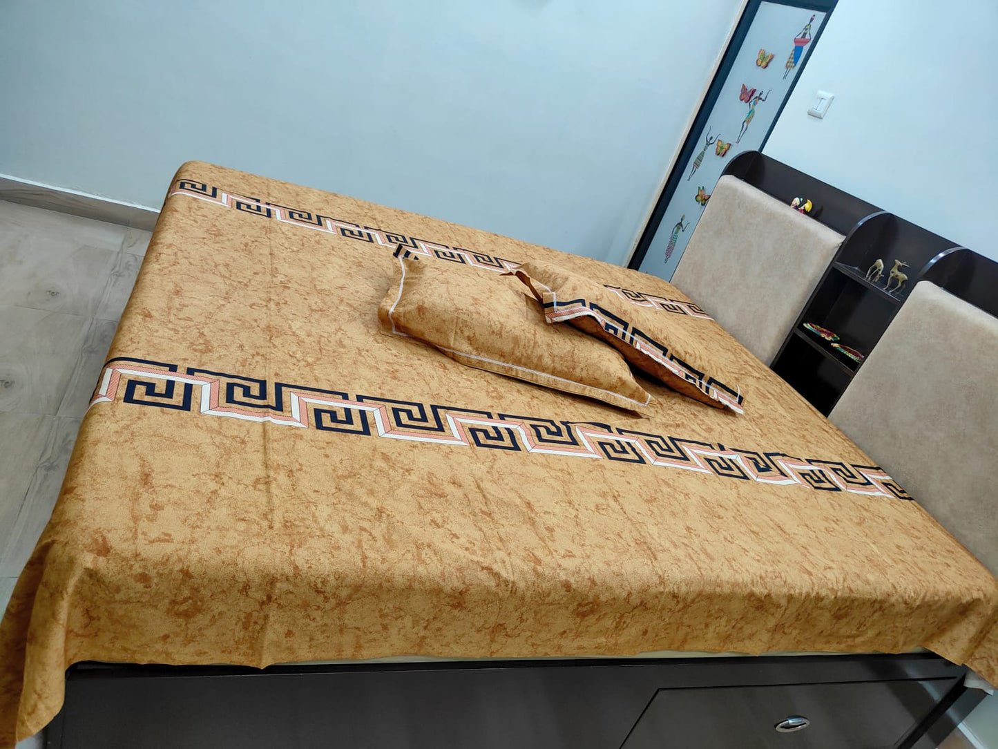 PRINTED BEDSHEET MUSTARD