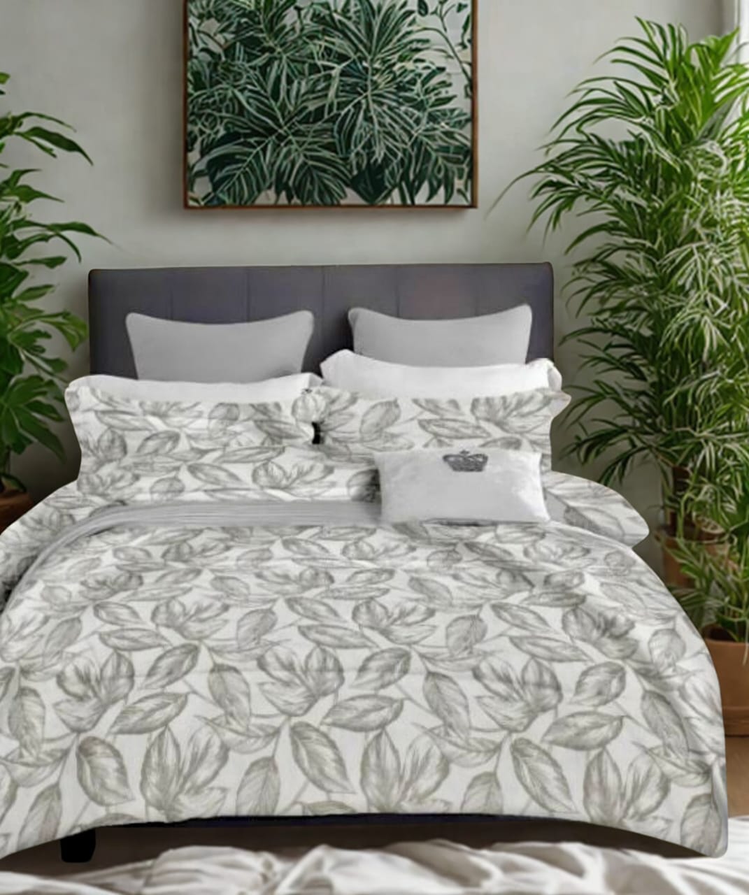 PRINTED BEDSHEET OLIVE