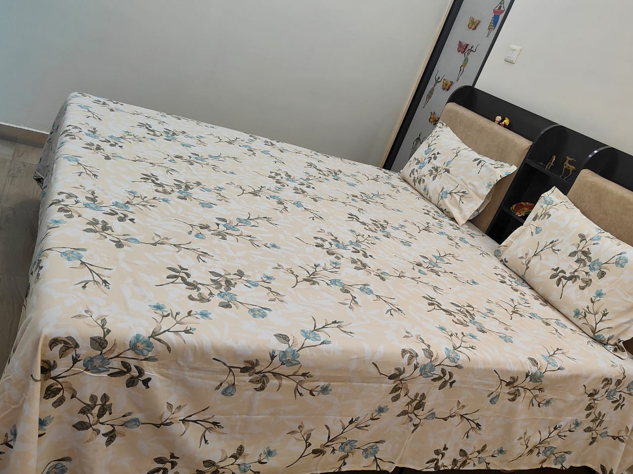 PRINTED BEDSHEET PEACH