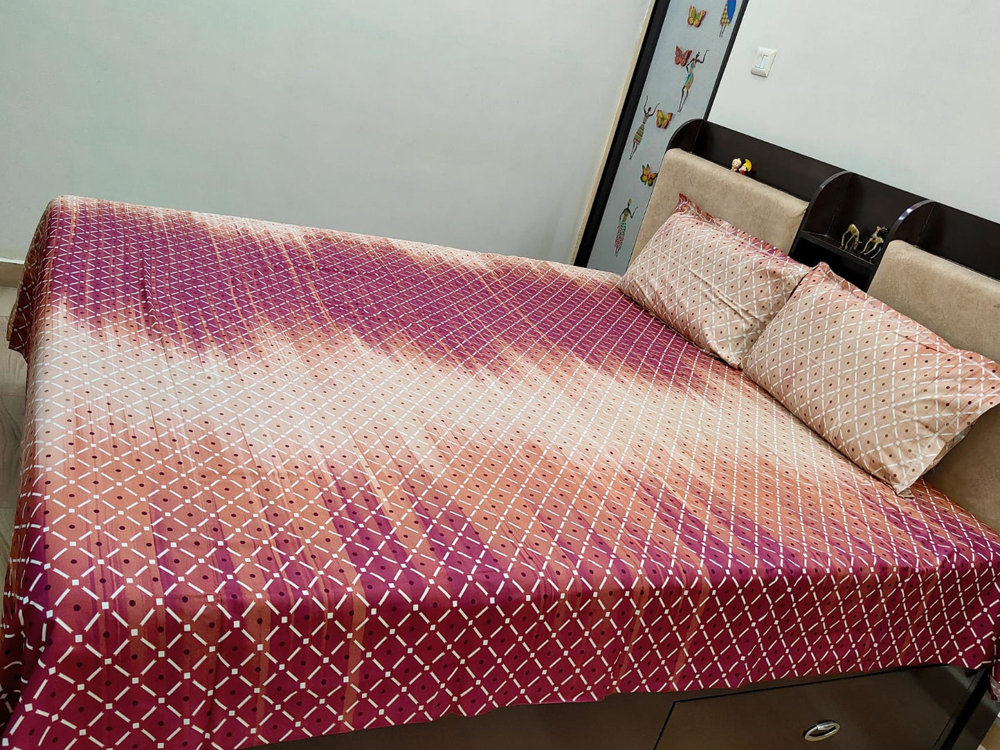 PRINTED BEDSHEET PURPLE
