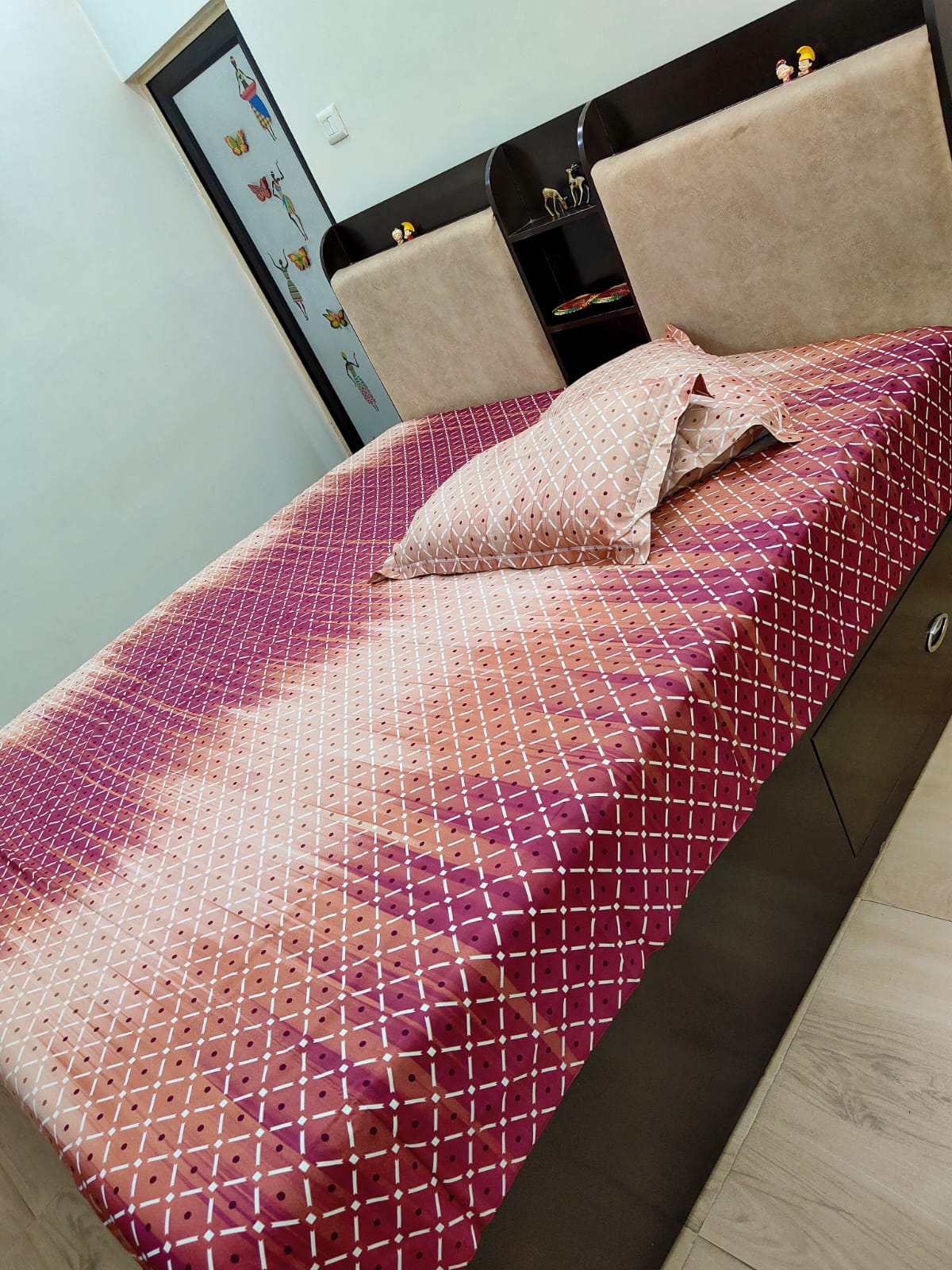 PRINTED BEDSHEET PURPLE