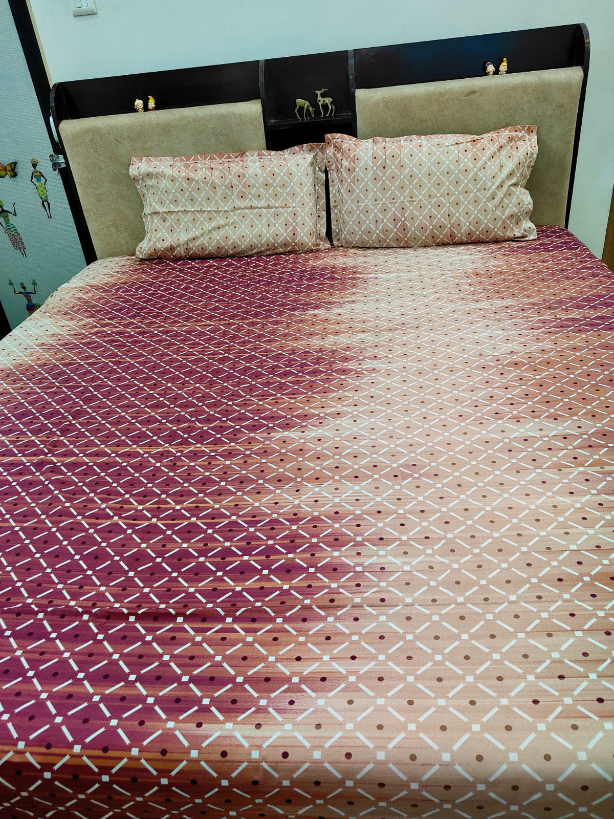 PRINTED BEDSHEET PURPLE