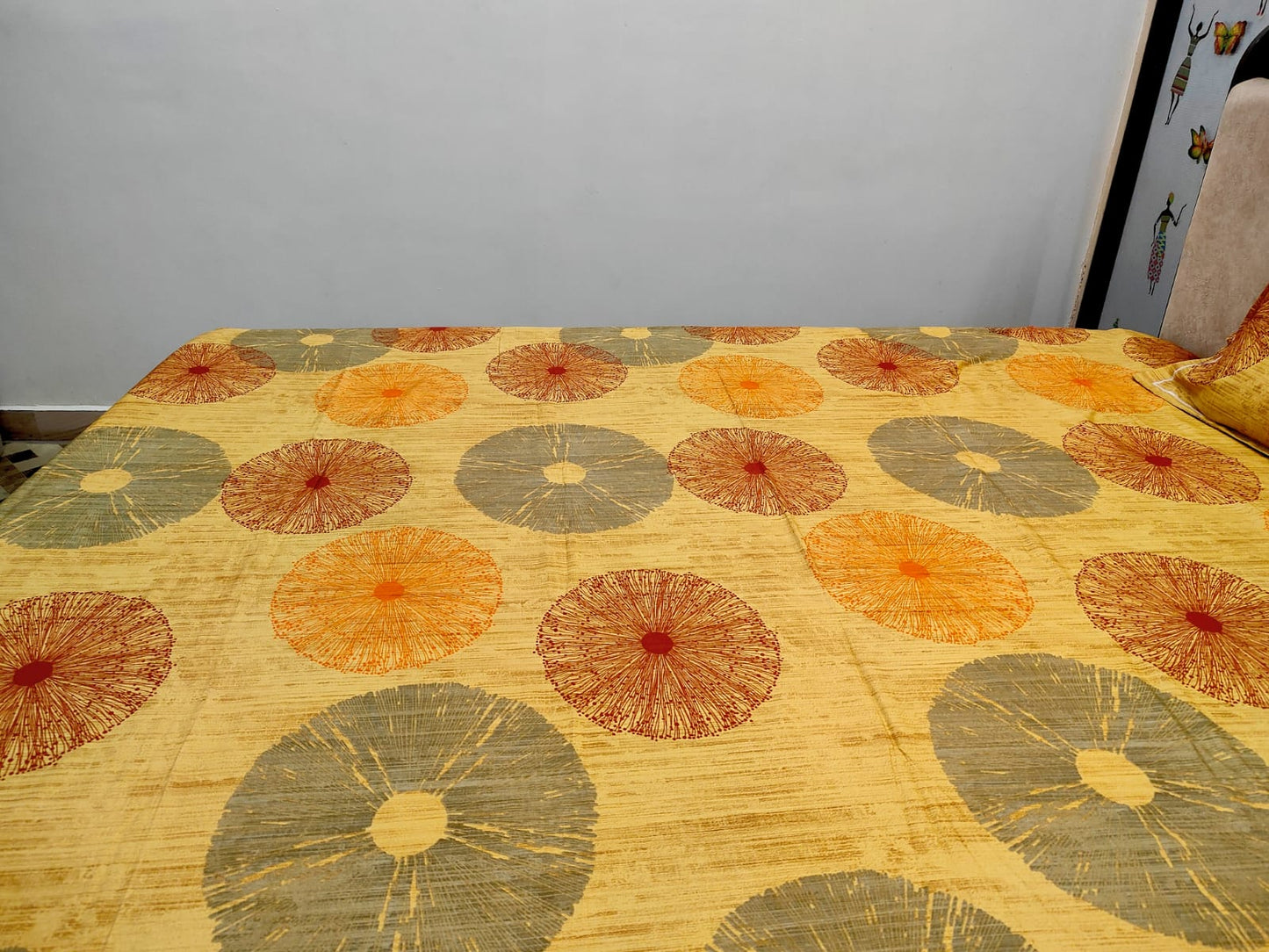 PRINTED BEDSHEET YELLOW
