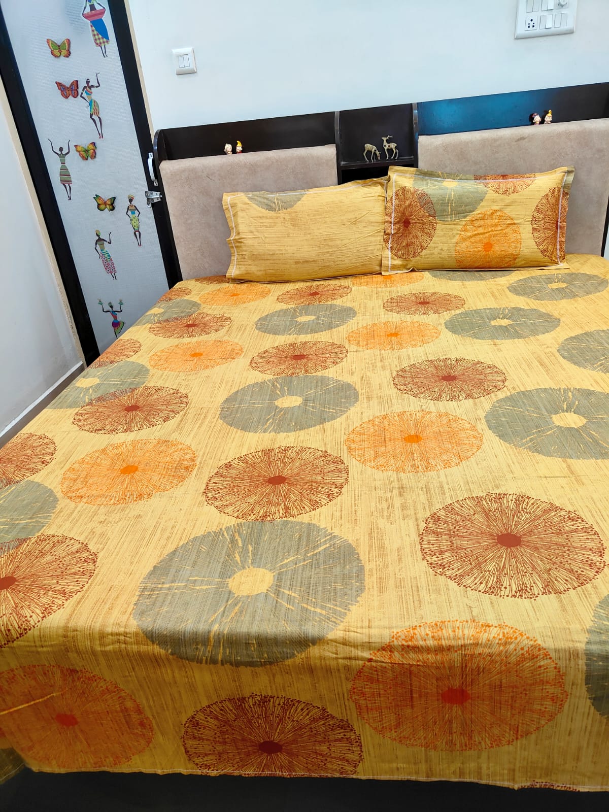 PRINTED BEDSHEET YELLOW