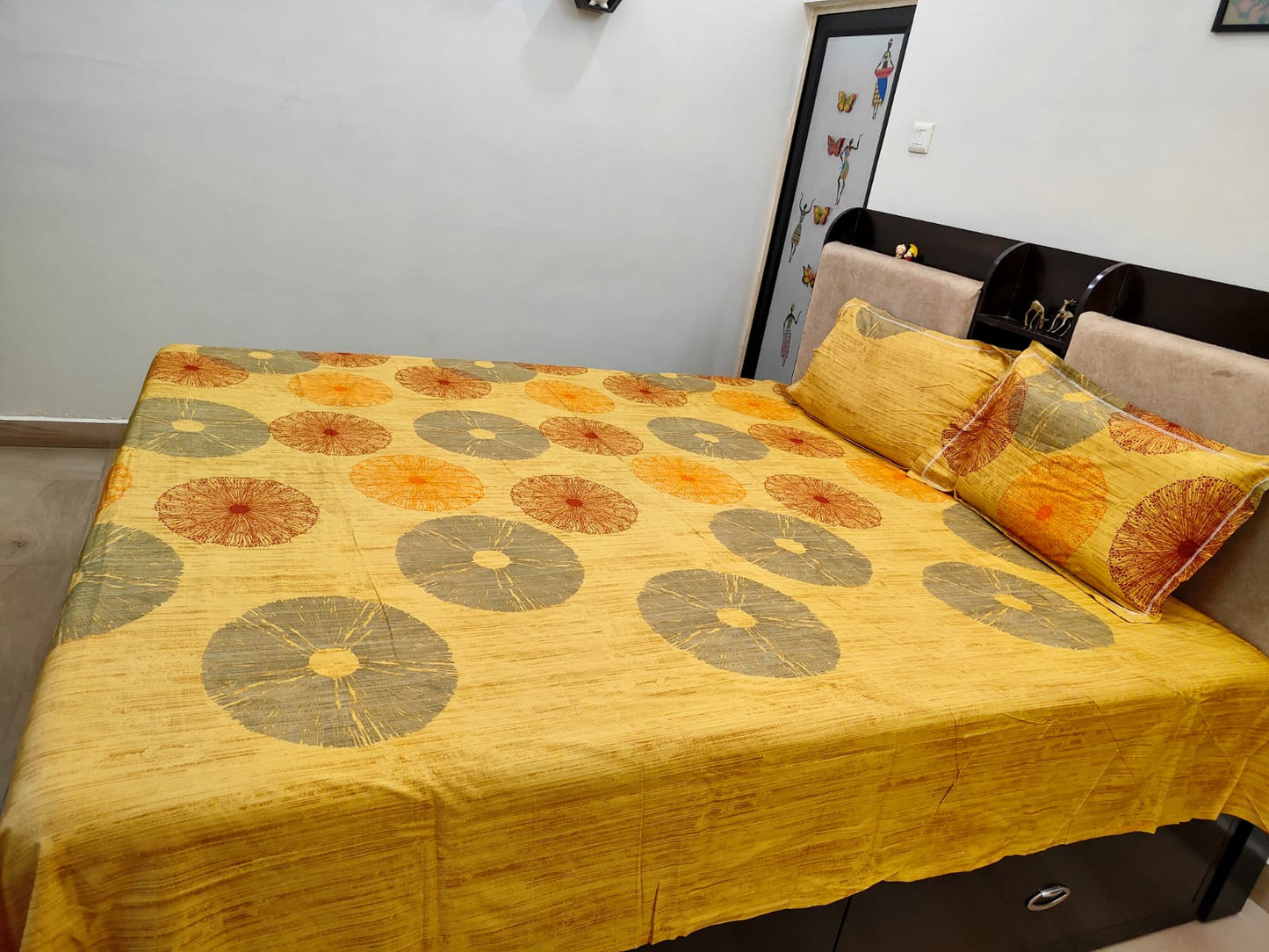 PRINTED BEDSHEET YELLOW
