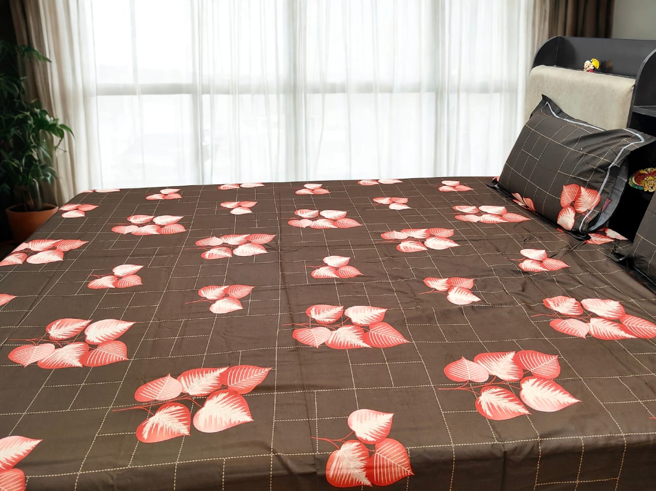 PRINTED BEDSHEET COFFEE