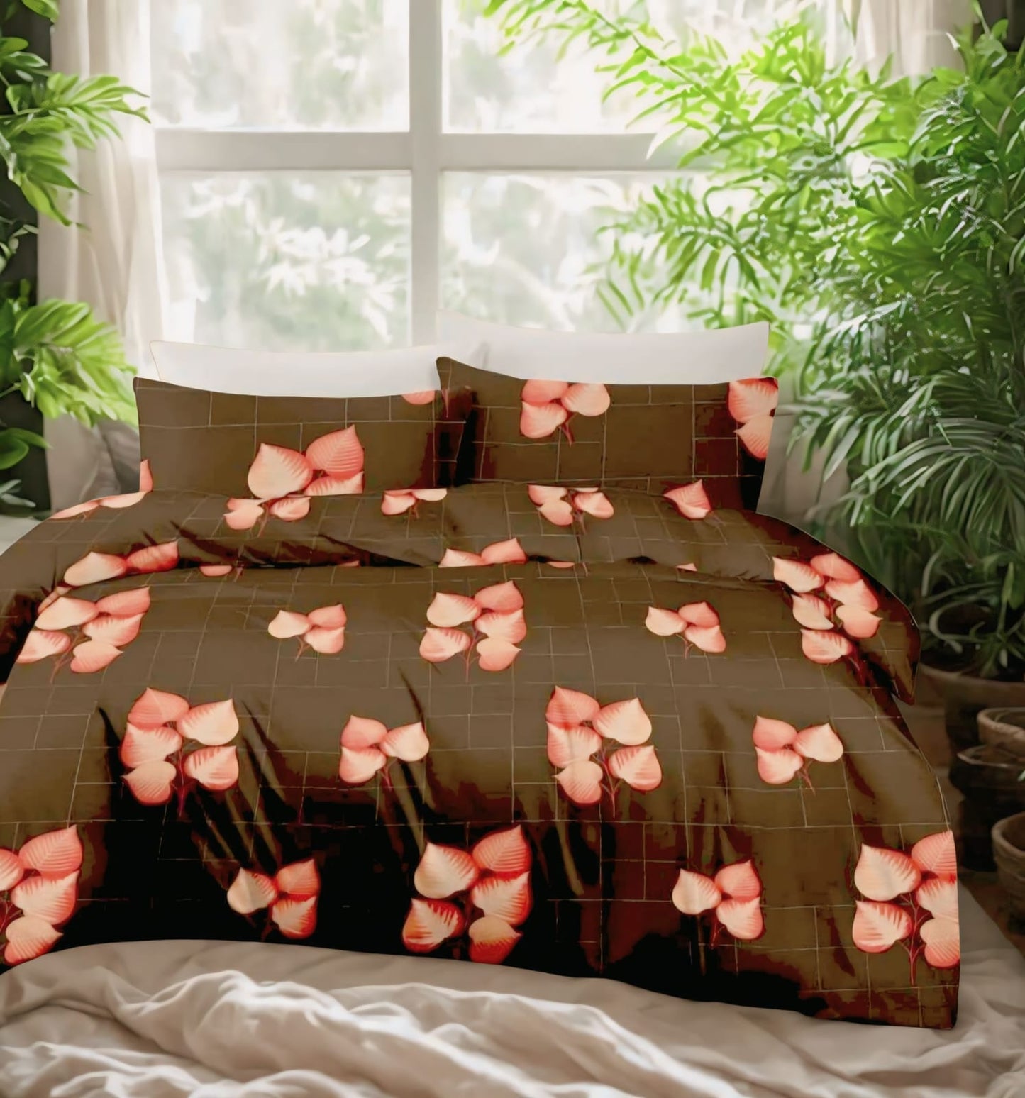 PRINTED BEDSHEET COFFEE