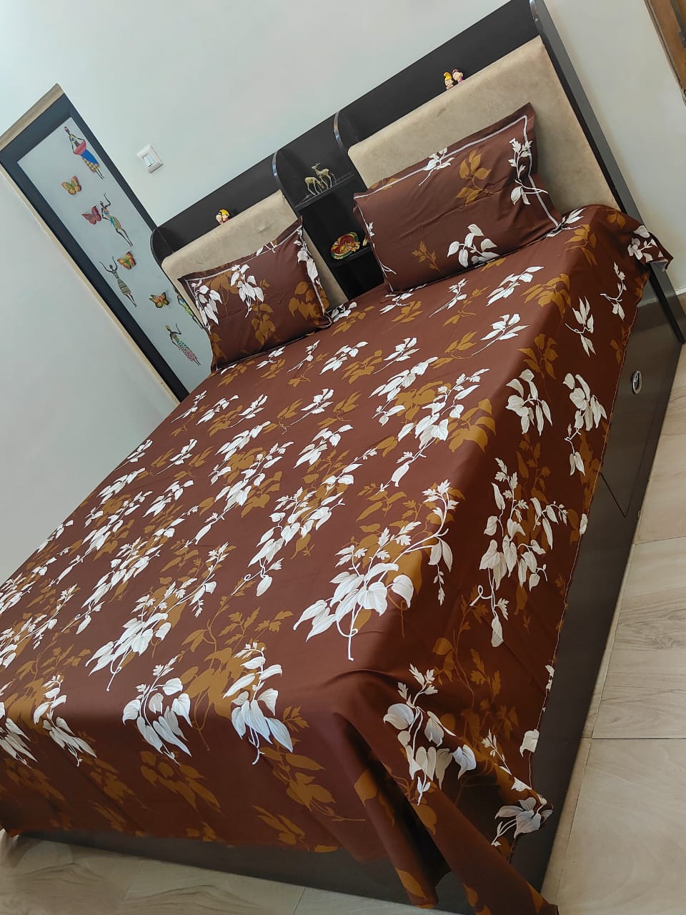 PRINTED BEDSHEET BROWN