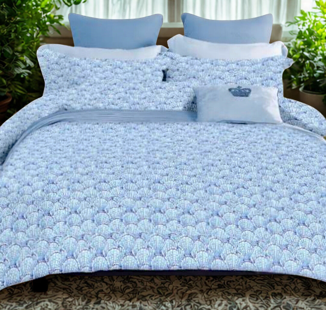 PRINTED BEDSHEET SKY BLUE