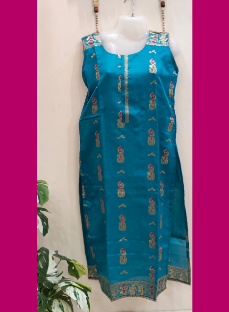 FESTIVE COLLECTION STITCHED KURTEES(BALUCHORY BLUE)