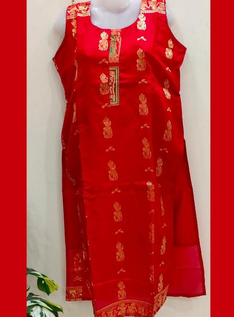 FESTIVE COLLECTION STITCHED KURTEES(BALUCHORY RED)