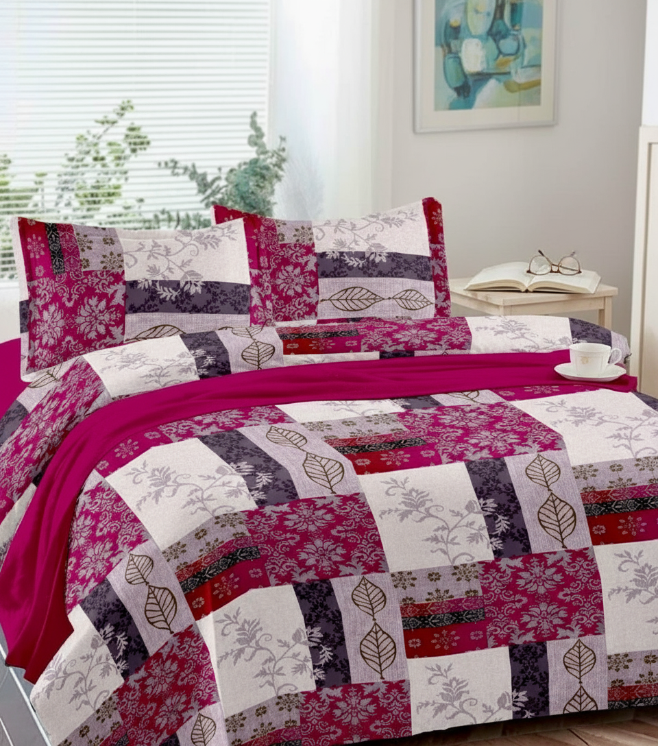 PRINTED BEDSHEET PINK