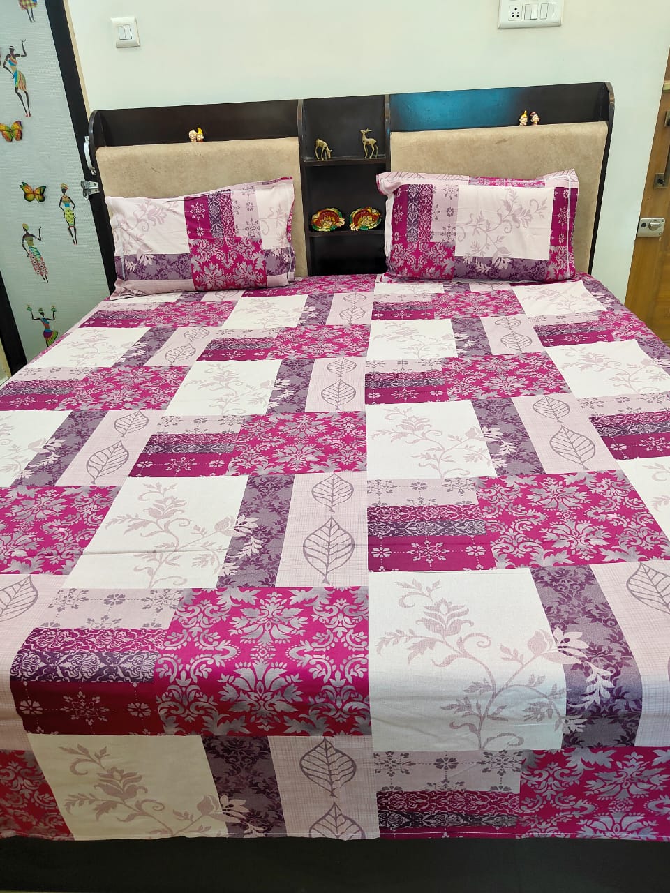 PRINTED BEDSHEET PINK