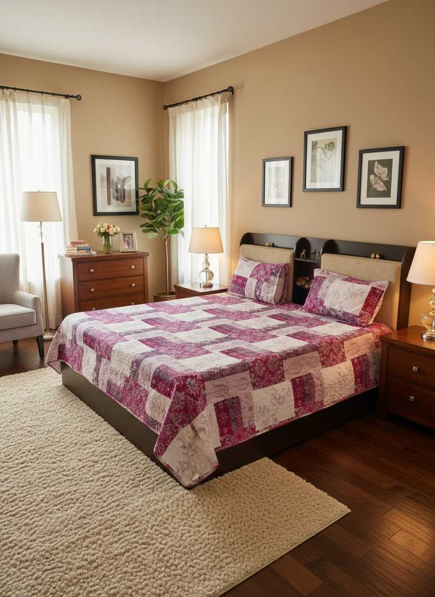 PRINTED BEDSHEET PINK