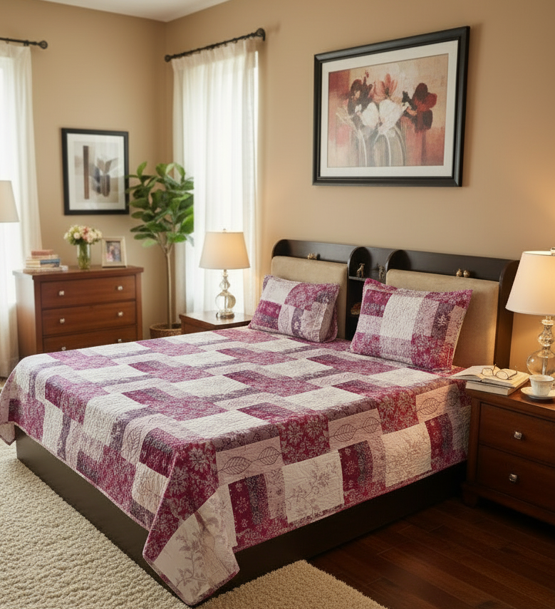 PRINTED BEDSHEET PINK