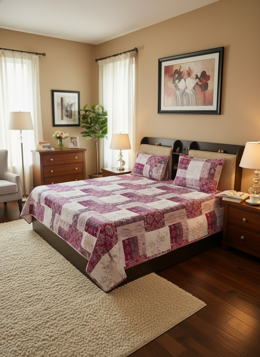 PRINTED BEDSHEET PINK